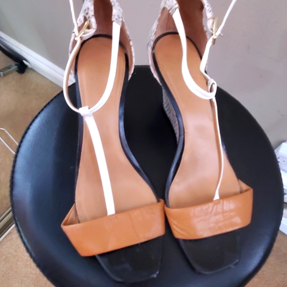 Calvin Klein Strappy Snake Skin Wedges - Picture 5 of 7